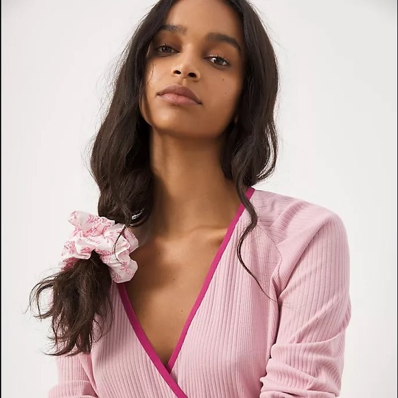 Anthropologie | ZAINA RIBBED WRAP TOP | Size M - Picture 2 of 6